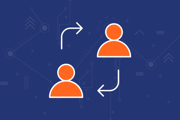 Image with icons showing change
