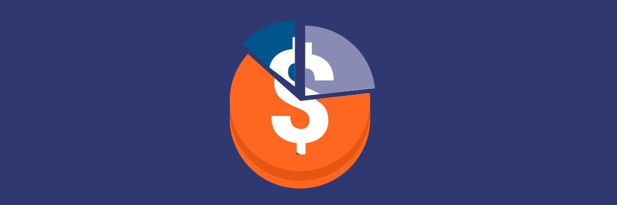 pie chart broken into sections indicating budgeting