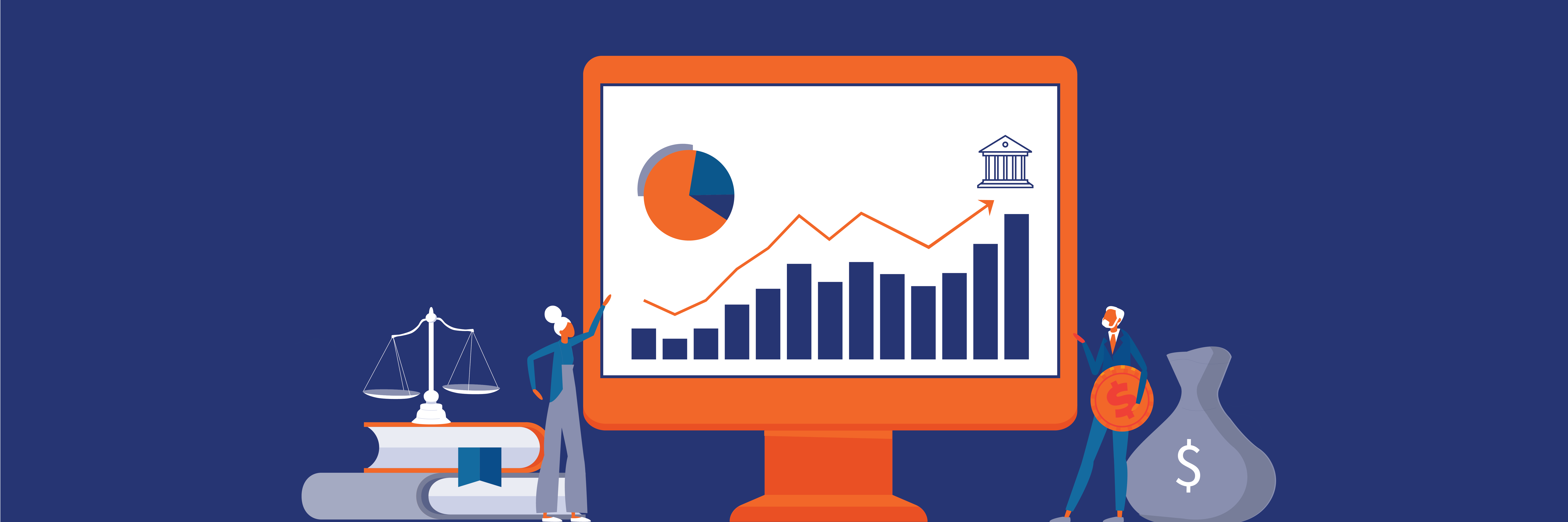 Image of two people reviewing cost allocations, representing YPTC's federal funding team expertise on cost allocations and indirect costs