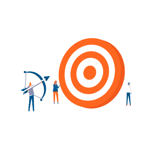 image of people hitting a target, representing YPTC's straightforward focus on their employees and the nonprofit organizations they serve