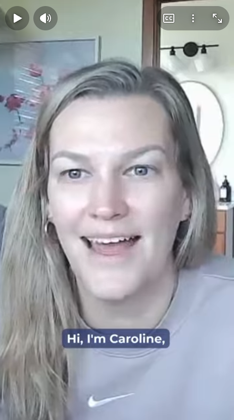 Screenshot of a client testimonial video